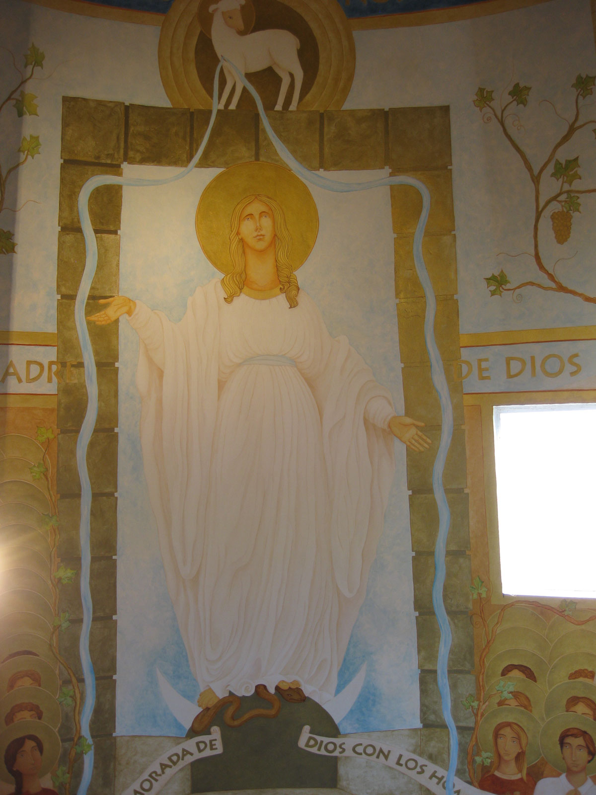 Virgen cerro San Cristobal - mural
