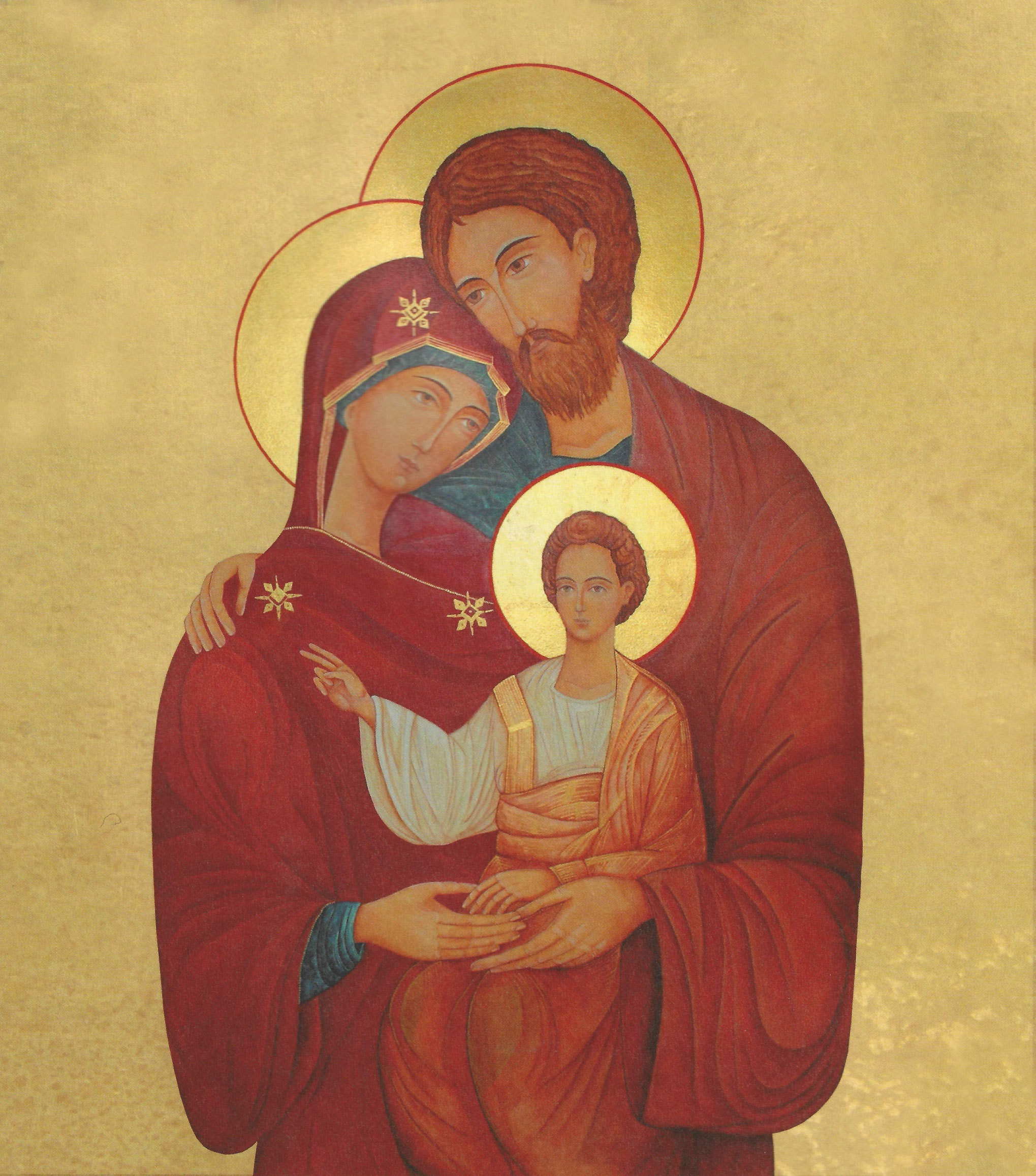 Sagrada Familia mural - imagen triptico